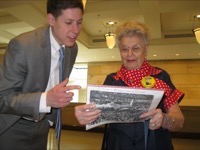rosie-the-riveter-Mae-Krier-talking-to-assistant-staff-at-Sen.-Capito's-office-National-Rosie-the-Riveter-Day-March-21st-2017