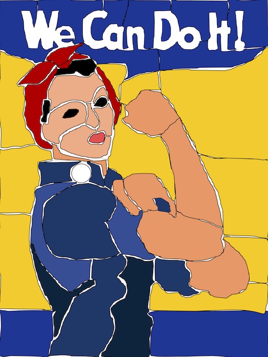 rosie-the-riveter-template-for-a-faceted-glass-window-200